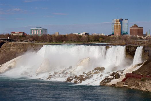 The American side of the amazing Niagara falls