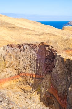 Colorful mountainous landscape of Madeira Island - peninsula Ponta de Sao Lourenco