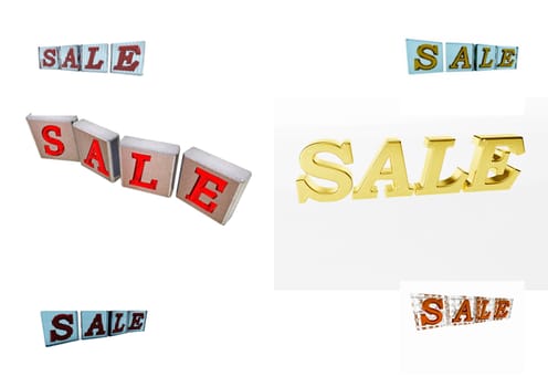 Set of high-quality modern three-dimensional inscriptions sale.