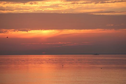 sunrise on the Gulf of Finland.