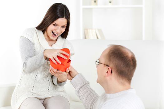 Couple celebrating Valentine's Day.