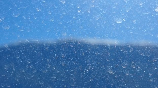 Snow on window