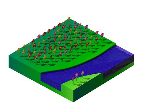 isometric nature and landscape