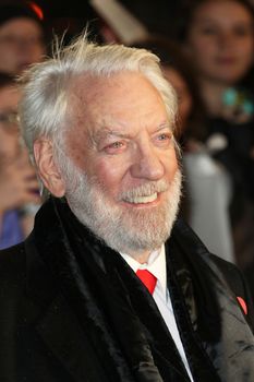 UNITED KINGDOM, London: Donald Sutherland attends the UK premiere of The Hunger Games: Mockingjay - Part 2 at Odeon Leicester Square in London on November 5, 2015. 