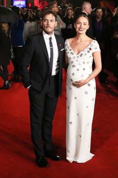 UNITED KINGDOM, London: Laura Haddock and Sam Claflin attend the UK premiere of The Hunger Games: Mockingjay - Part 2 at Odeon Leicester Square in London on November 5, 2015.