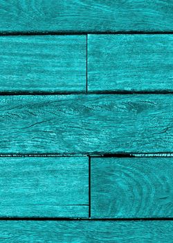 Background of Turquoise Old Grunge Oak Plank Background closeup