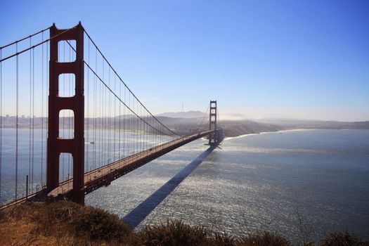 Golden Gate Bridge in San Francisco at sunset