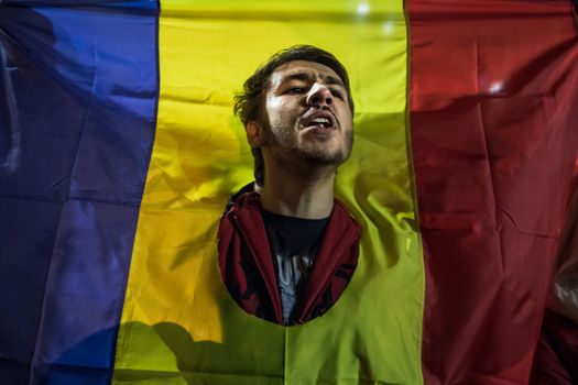 ROMANIA, Bucharest: Tens of thousands people demonstrated in the streets of Bucharest, Romania on November 5, 2015 to show their discontent with political corruption in the country. On Wednesday, Victor Ponta, Romania's prime minister, resigned after more than 30,000 people demanded he step down over the terrible Colectiv nightclub fire that left 32 people dead and more than 130 still hospitalized. Protesters marched in the center of the city blocking traffic in the area.Through taking to the streets, the civil society is trying to battle the endemic corruption in the country.