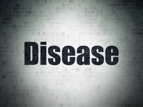 Healthcare concept: Painted black word Disease on Digital Paper background