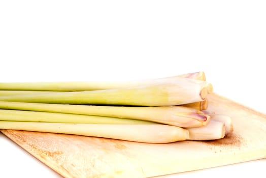 Fresh Lemongrass isolated on white background .