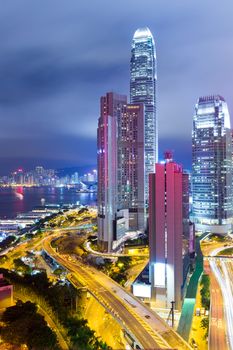 Hong Kong skyline at night