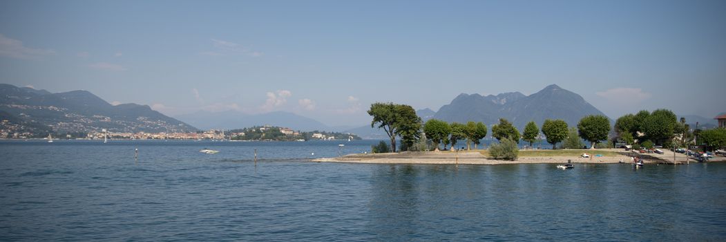 Summer resort on lago maggiore in north italy lombardy province