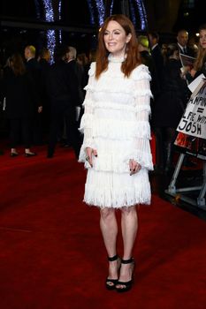 ENGLAND, London: Julianne Moore attended the London premiere of 'The Hunger Games  Mockingjay Part 2' in Leicester Square on November 5, 2015. The cast is currently on a world tour for the final installment of the Hunger Games franchise.