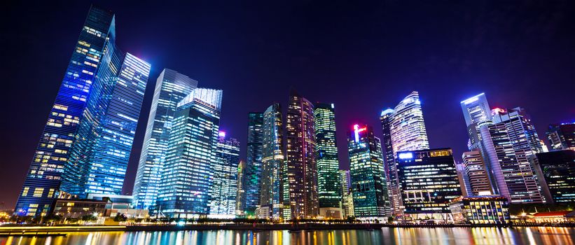 Cityscape Singapore at night