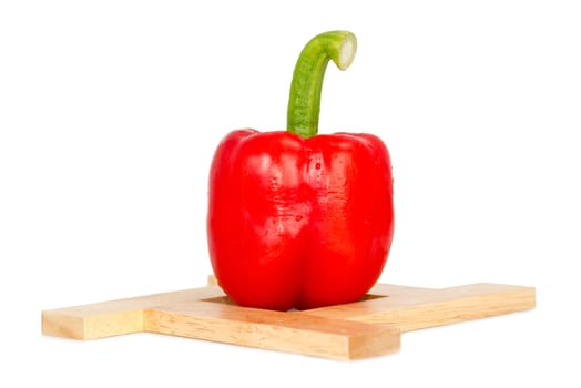 Red Sweet bell pepper (capsicum) isolated on white background