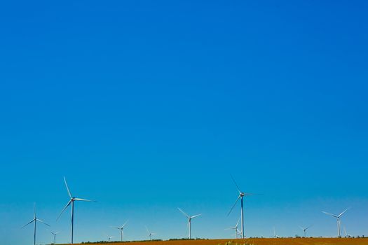 The windmills for electric power production. Eco power