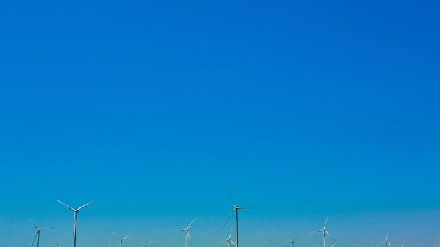 The windmills for electric power production. Eco power