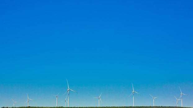 The windmills for electric power production. Eco power