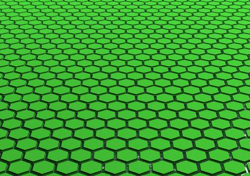 Abstract honeycomb background 3d illustration or backdrop.