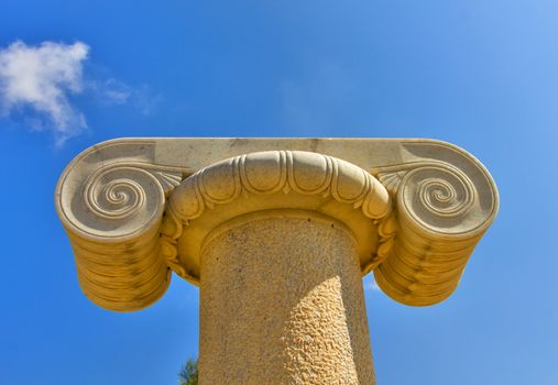 Architecture detail of a capital from an ancient temple