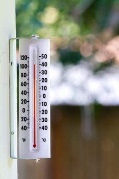 Just over 100 degrees outside during the summer time
