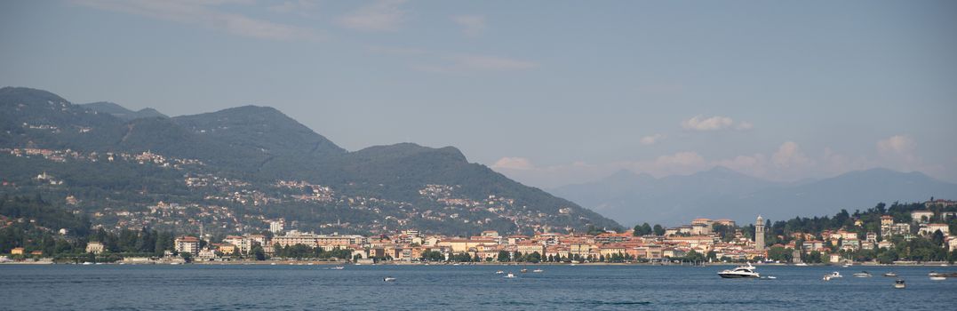 Summer resort on lago maggiore in north italy lombardy province