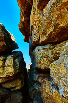 surface of the stone with brown tint