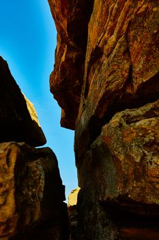 surface of the stone with brown tint