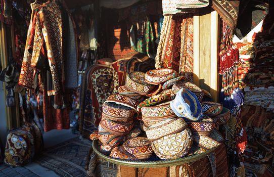 Gift shop at the street market in Istanbul. Turkey