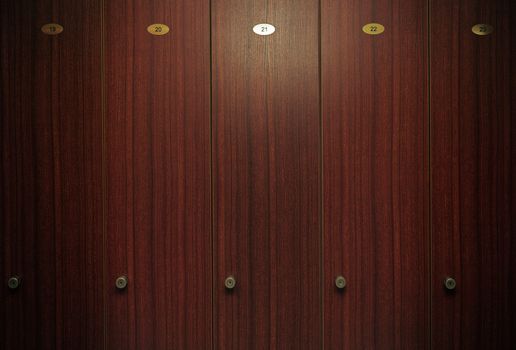 Doors of cabinet. Close-up horizontal photo