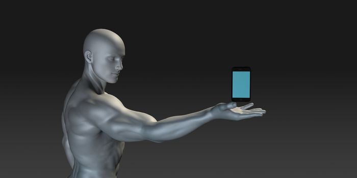 Man Showing Off a New Smartphone with Latest Features