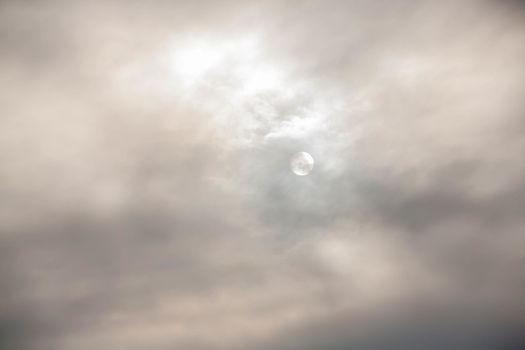 Dark sky before the rain and the moon