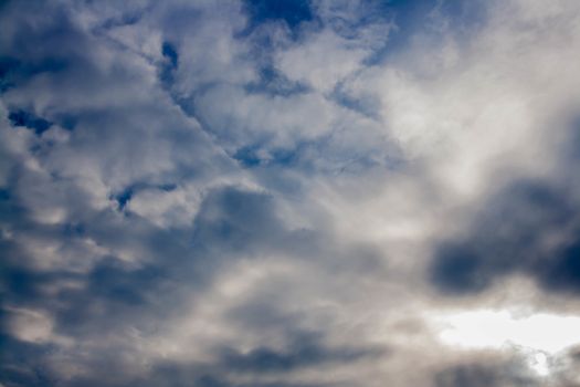 Dark sky before the rain and the moon