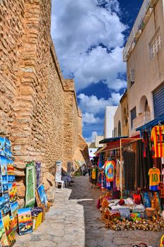 HAMMAMET, TUNISIA - OCT 2014: Bazaar Market Fair on October 6, 2014 in Hammamet, Tunisia