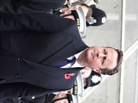 UK, London: UK Prime Minister David Cameron, the royal family and veterans lay wreaths at the Cenotaph in London to honour war dead on November 8, 2015. The Remembrance Sunday service was held at the Cenotaph in Whitehall.