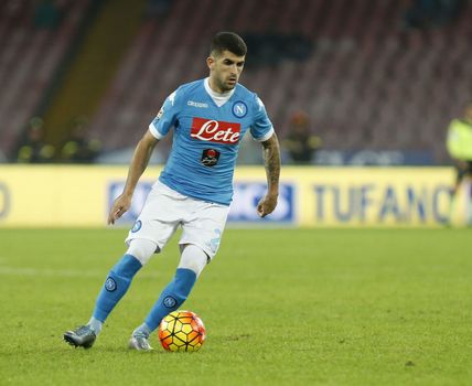 ITALY, Naples: Napoli beat Udinese 1-0 in their Serie A match at San Paolo stadium in Naples on November 8, 2015. Elseid Hysaj.