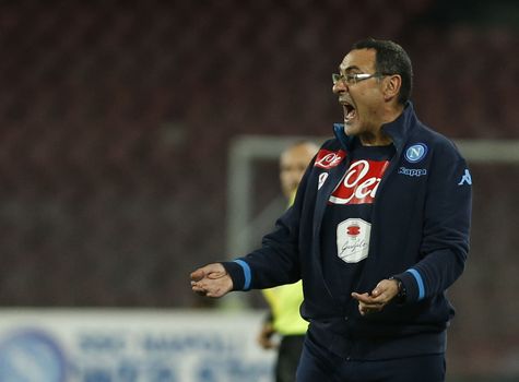 ITALY, Naples: Napoli beat Udinese 1-0 in their Serie A match at San Paolo stadium in Naples on November 8, 2015. Maurizio Sarri.