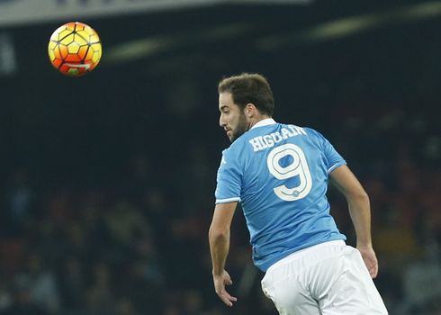 ITALY, Naples: Napoli beat Udinese 1-0 in their Serie A match at San Paolo stadium in Naples on November 8, 2015. Gonzalo Higuain.