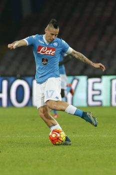 ITALY, Naples: Napoli beat Udinese 1-0 in their Serie A match at San Paolo stadium in Naples on November 8, 2015. Marek Hamsik.
