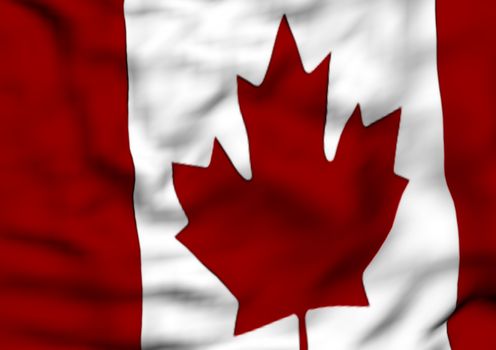 Image of a waving flag of Canada