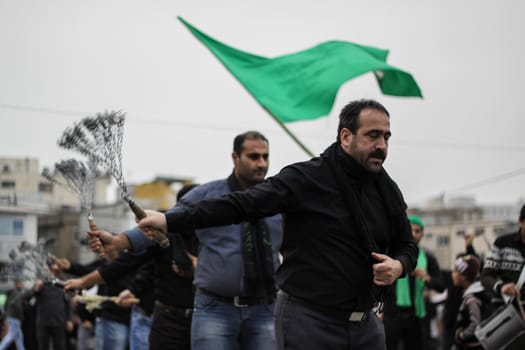 IRAN, Mashhad: People are mourning for the death's anniversary of Imam Sajjad, the fourth imam of Shia Muslims, in Mashhad, Iran, on November 8, 2015. 