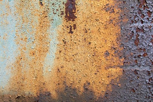 Detail of the old rusty metal - flaky paint