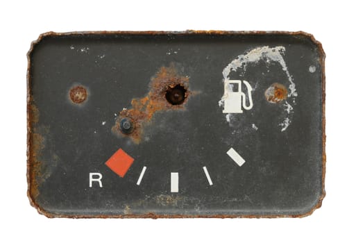 Detail of the old and broken fuel contents gauge