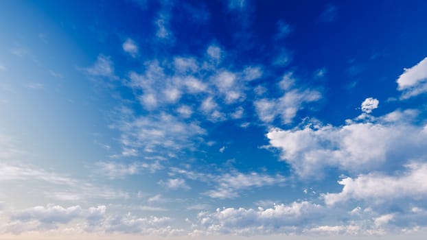 Cloudy blue sky abstract background, blue sky background with tiny clouds, 3d illustration