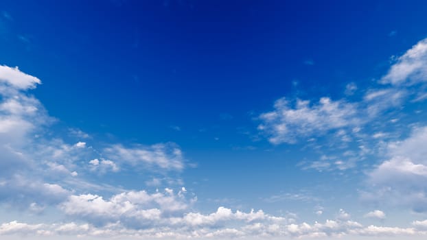 Cloudy blue sky abstract background, blue sky background with tiny clouds, 3d illustration