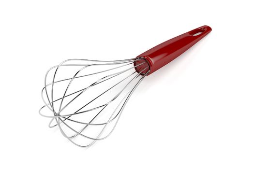 Balloon whisk on white background