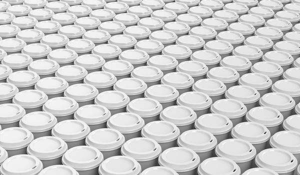 Group of paper coffee cups