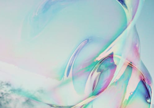 abstract close-up soap bubble background modern simple design with copyspace