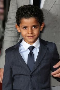 UNITED KINGDOM, London: Cristiano Ronaldo Junior attends the world premiere of the documentary Ronaldo at Vue West End cinema at Leicester Square, London on November 9, 2015. 