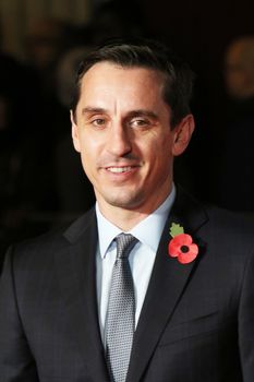 UNITED KINGDOM, London: Gary Neville attends the world premiere of the documentary Ronaldo at Vue West End cinema at Leicester Square, London on November 9, 2015. 